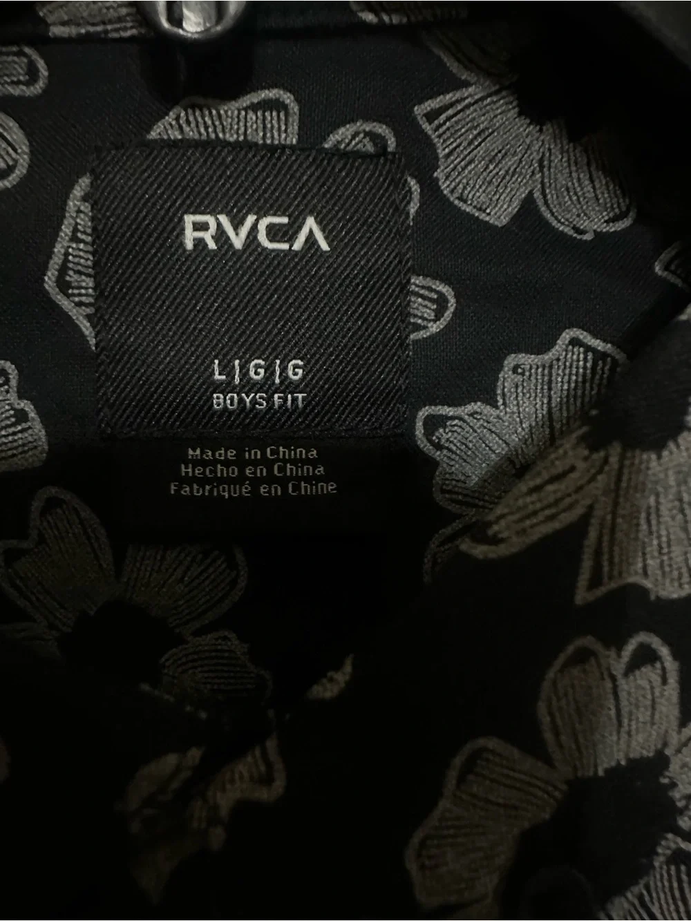 RCVA Boys Button S/S Shirt L